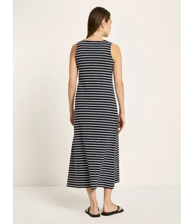 LANIUS •• Maxi Dress Sleeveless GOTS | Onyx/ Creme