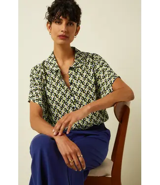 KING LOUIE •• Shay Blouse Dottie | Cream