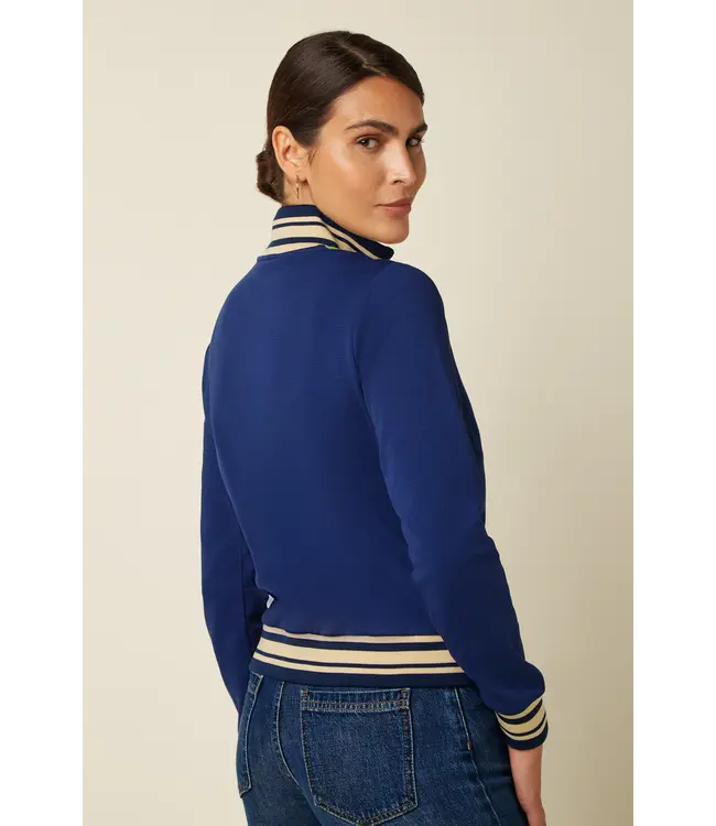 KING LOUIE •• Colorblock Coljack Daytona Sweat | Beacon Blue