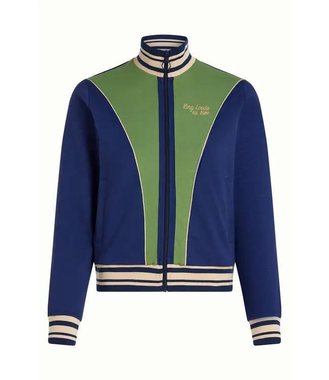 KING LOUIE •• Colorblock Coljack Daytona Sweat | Beacon Blue