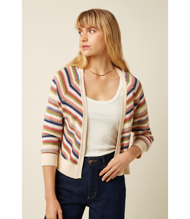 KING LOUIE •• Blanca Cardi Cello | Cream