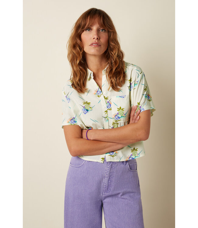 KING LOUIE •• Evelina Blouse Colada | Ice Cream