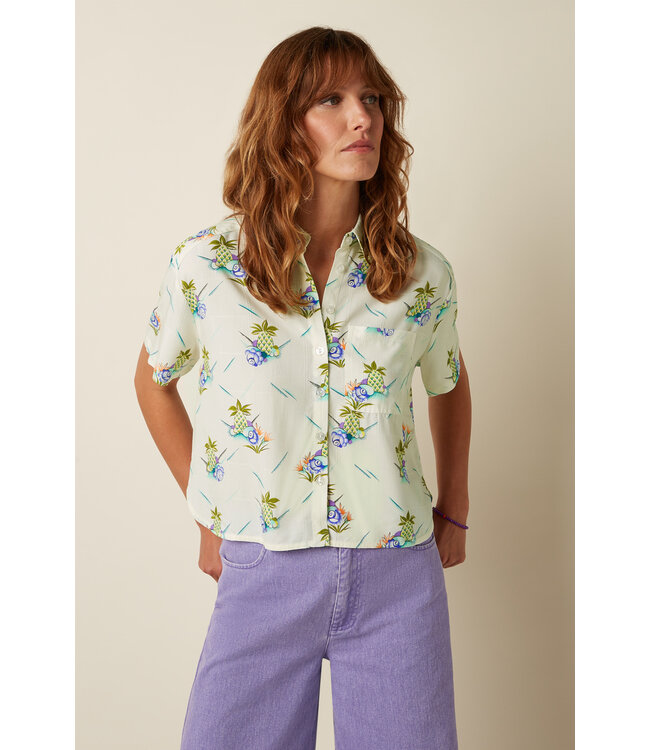 KING LOUIE •• Evelina Blouse Colada | Ice Cream