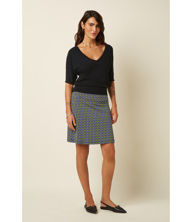 KING LOUIE •• Border Skirt Blend | Black