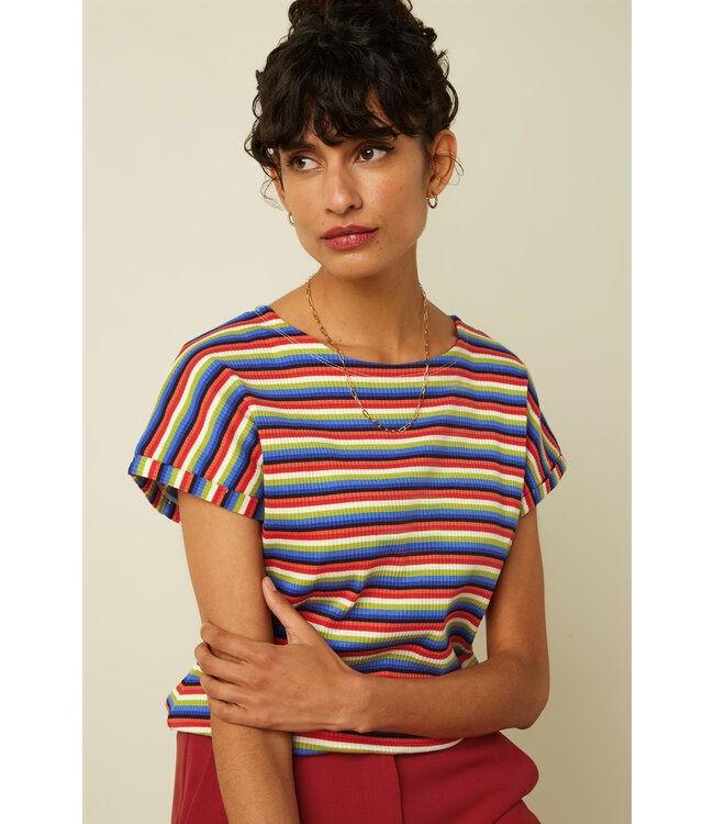 KING LOUIE •• Aria Top Samui Stripe | Bluing