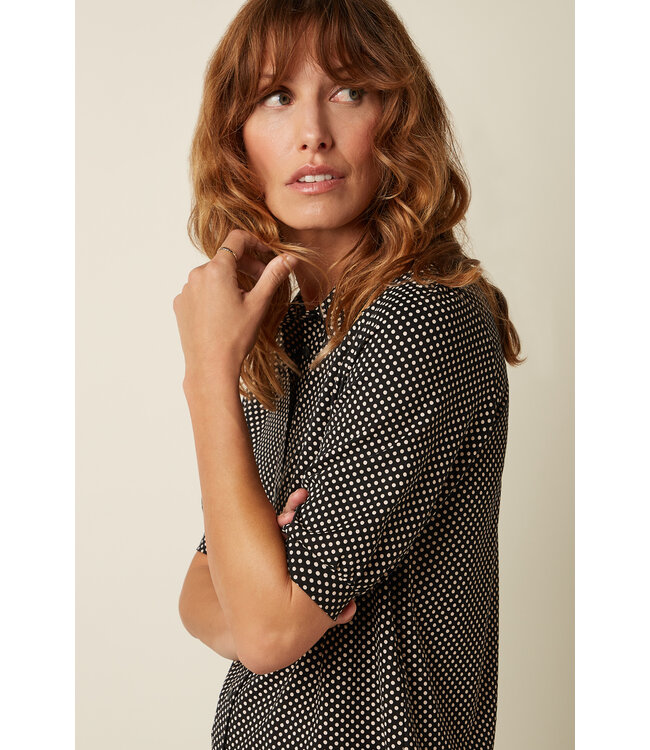 KING LOUIE •• Carina Blouse Piper | Black