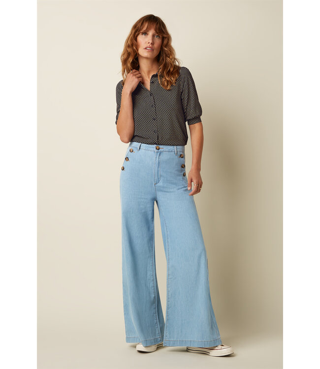 KING LOUIE •• Carina Blouse Piper | Black