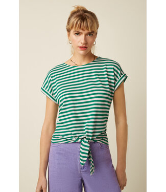 KING LOUIE •• Aria Knot Shirt Chopito Stripe | Ultra Green