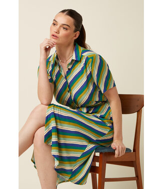 KING LOUIE •• Olive Midi Dress Cliff | Mazarine