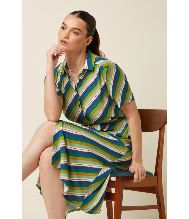 KING LOUIE •• Olive Midi Dress Cliff | Mazarine