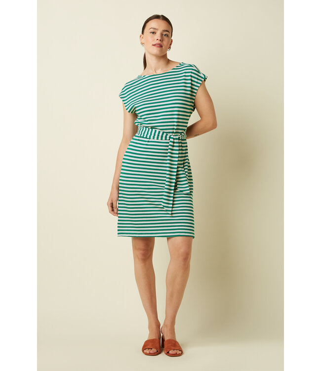 KING LOUIE •• Manon Dress Chopito Stripe | Ultra Green