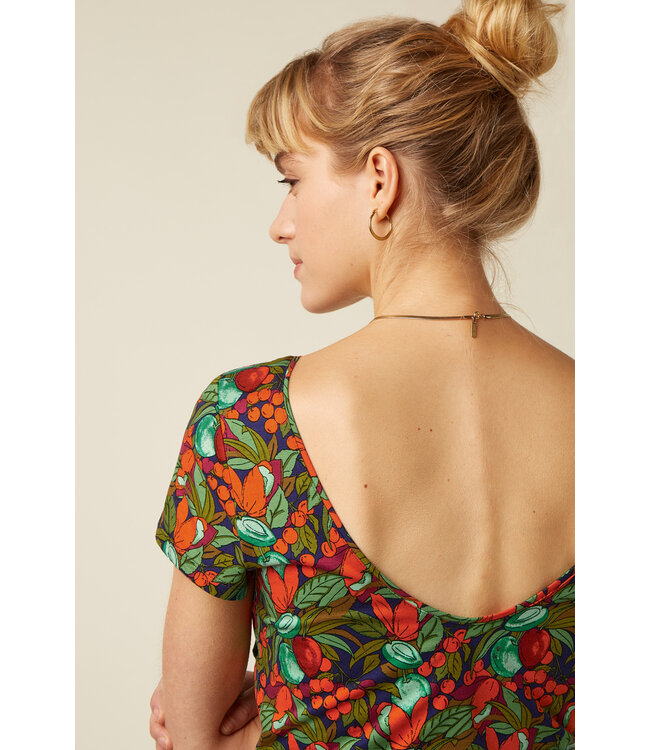 KING LOUIE •• Sally Midaxi Dress Puerto | Strong Blue