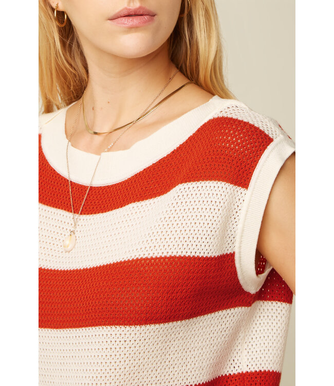 KING LOUIE •• Eva Knit Top Capella | Spicy Orange