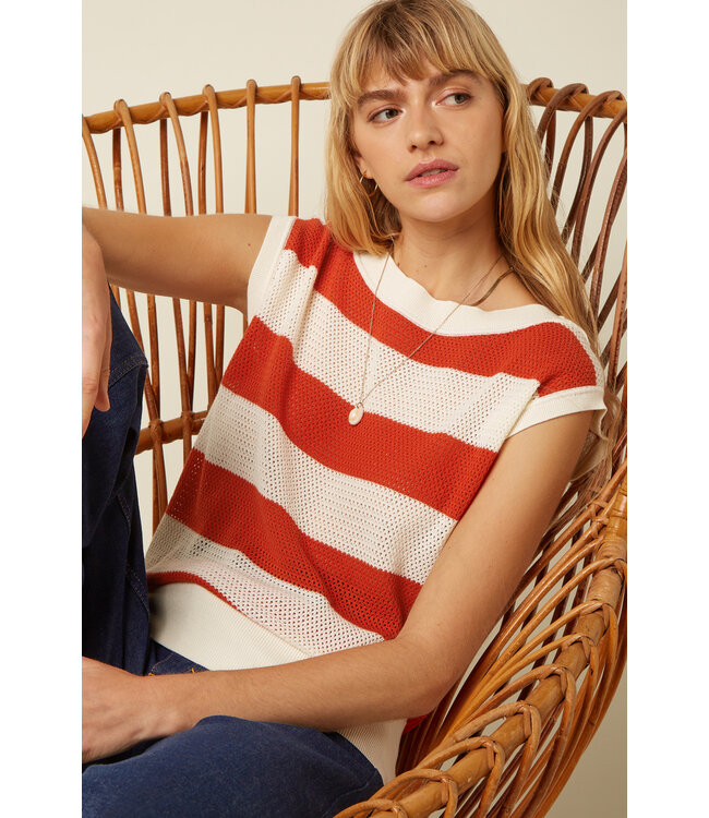 KING LOUIE •• Eva Knit Top Capella | Spicy Orange