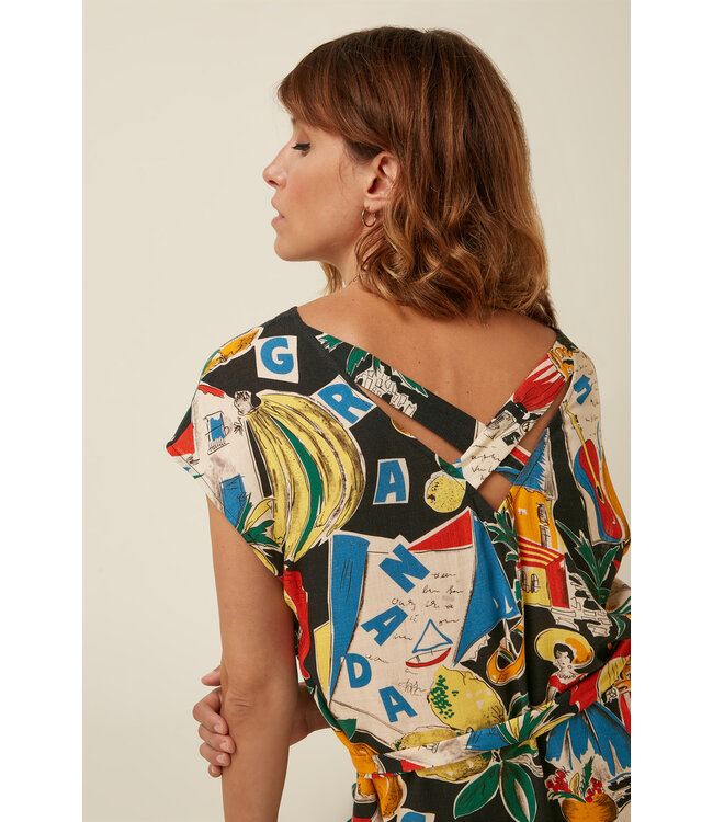 KING LOUIE •• Manon Dress Tropez | Black