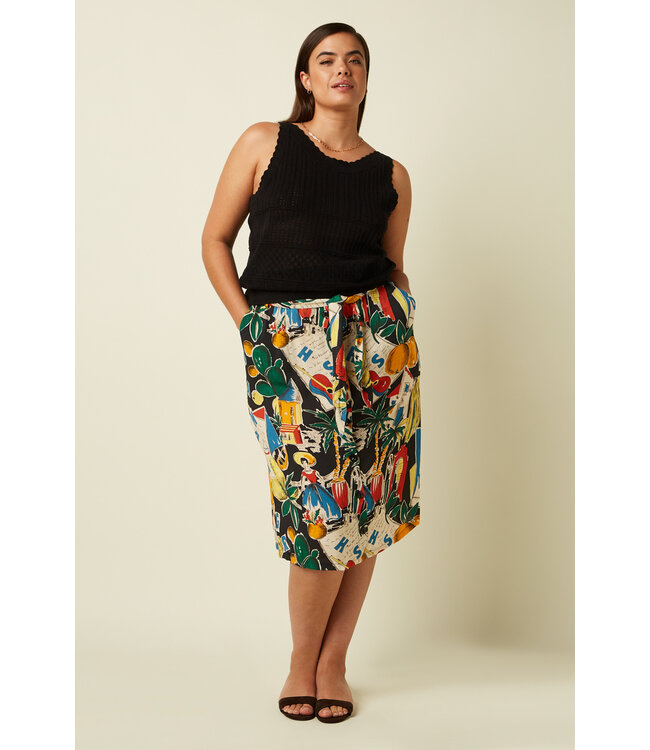 KING LOUIE •• Lola Button Skirt Tropez | Black
