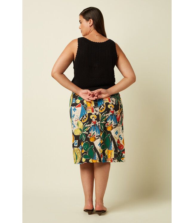 KING LOUIE •• Lola Button Skirt Tropez | Black