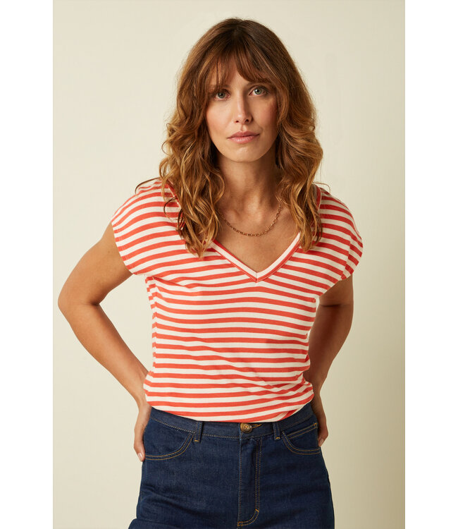 KING LOUIE •• Double V Top Chopito Stripe | Summer Fig
