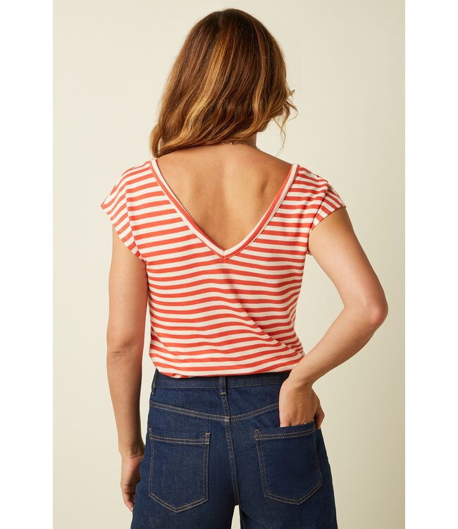 KING LOUIE •• Double V Top Chopito Stripe | Summer Fig