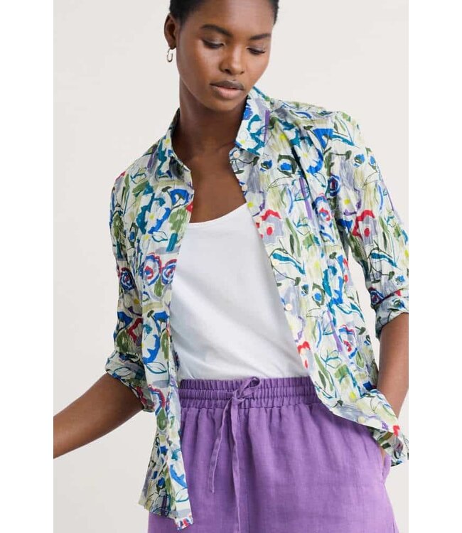 SEASALT CORNWALL •• Larissa Shirt | Studio Floral Chalk