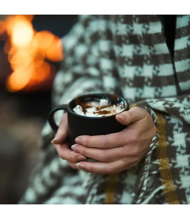 KLIPPAN PLAIDS •• Klippan wollen plaid Dogtooth | grey/yellow