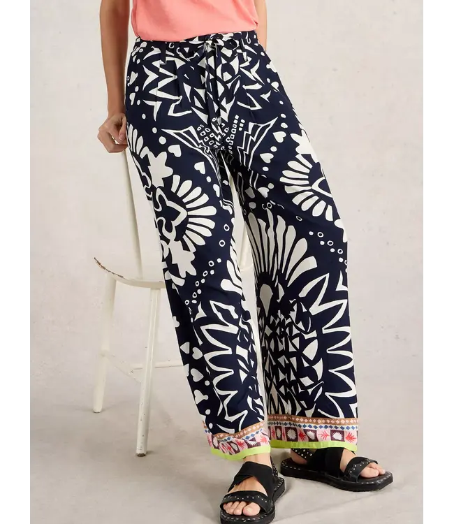 WHITE STUFF •• Farah Wide Leg | navy multi