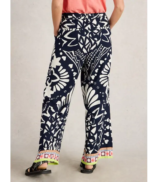 WHITE STUFF •• Farah Wide Leg | navy multi