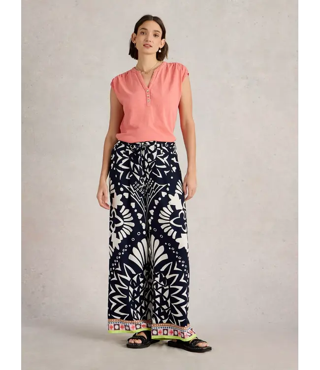 WHITE STUFF •• Farah Wide Leg | navy multi