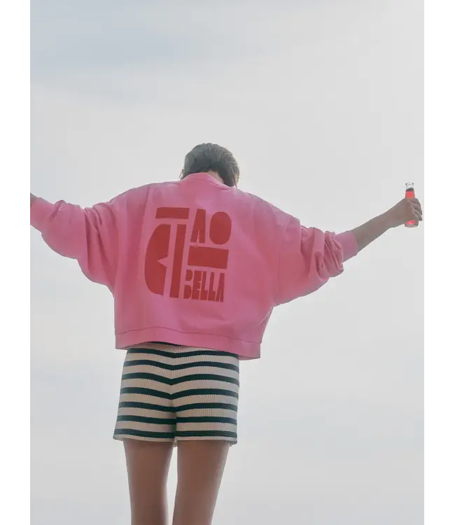 LANIUS •• Statement Sweatshirt GOTS | Bright Orchid