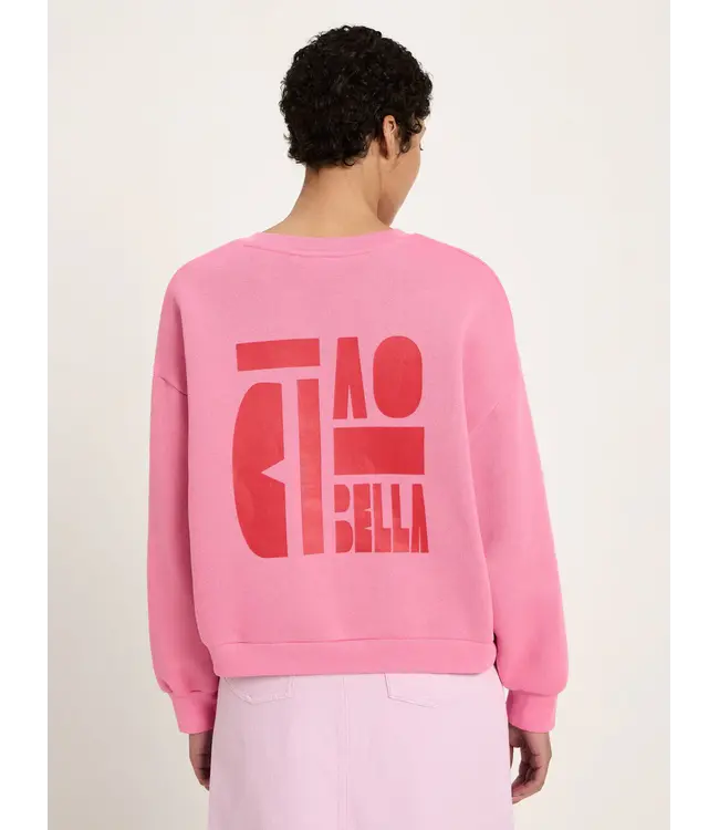 LANIUS •• Statement Sweatshirt GOTS | Bright Orchid