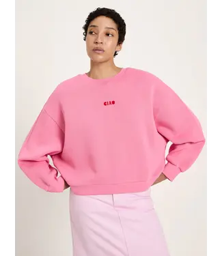 LANIUS •• Statement Sweatshirt GOTS | Bright Orchid