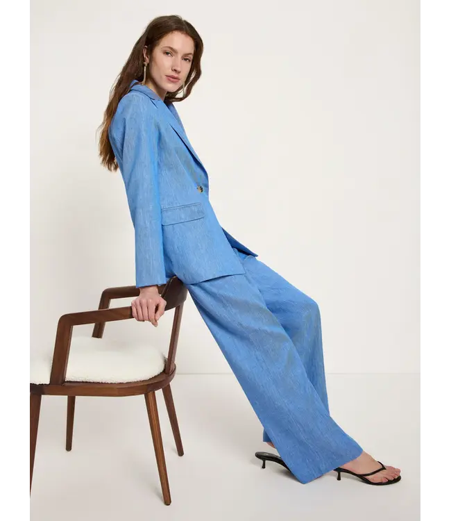 LANIUS •• Linnen Blazer OCS | Lapis / Creme