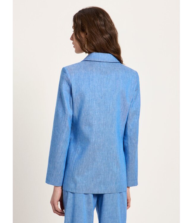 LANIUS •• Linnen Blazer OCS | Lapis / Creme