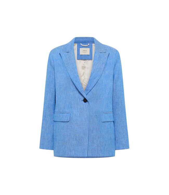 LANIUS •• Linnen Blazer OCS | Lapis / Creme