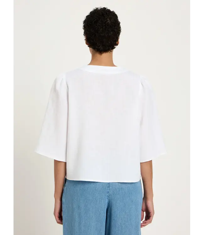 LANIUS •• 3/4 Sleeve Blouse GOTS | White