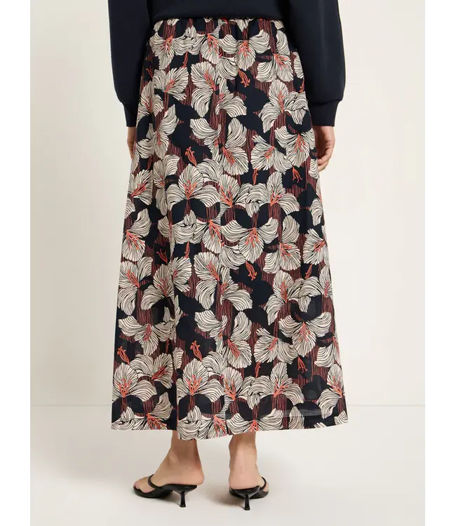 LANIUS •• Midi Rok GOTS | Print Bloom Onyx