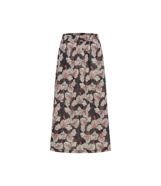 LANIUS •• Midi Rok GOTS | Print Bloom Onyx