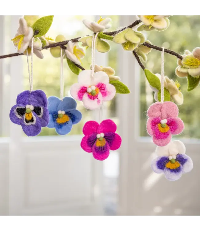 SJAAL MET VERHAAL  •• Hanger Viooltje Assorti