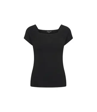 ZILCH •• Bamboe Top met vierkante hals | Black