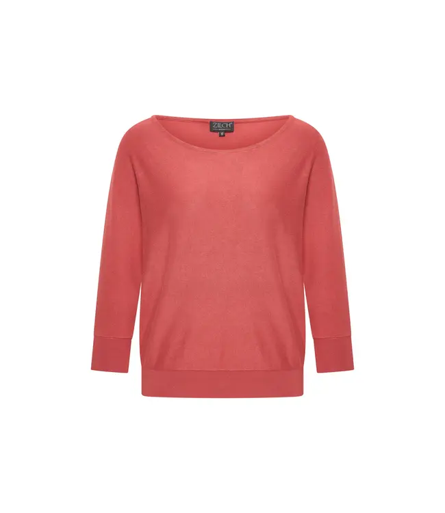 ZILCH •• Top van bamboe viscose met vleermuismouwen | Lipstick