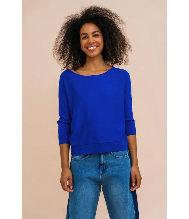 ZILCH •• Top van bamboe viscose met vleermuismouwen | Lipstick