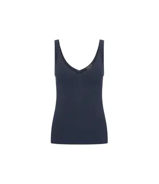 ZILCH •• Gebreid singlet van bamboe viscose | Navy