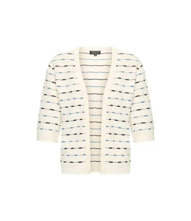 ZILCH •• Organisch katoenen vest met halflange mouw | Multi Navy