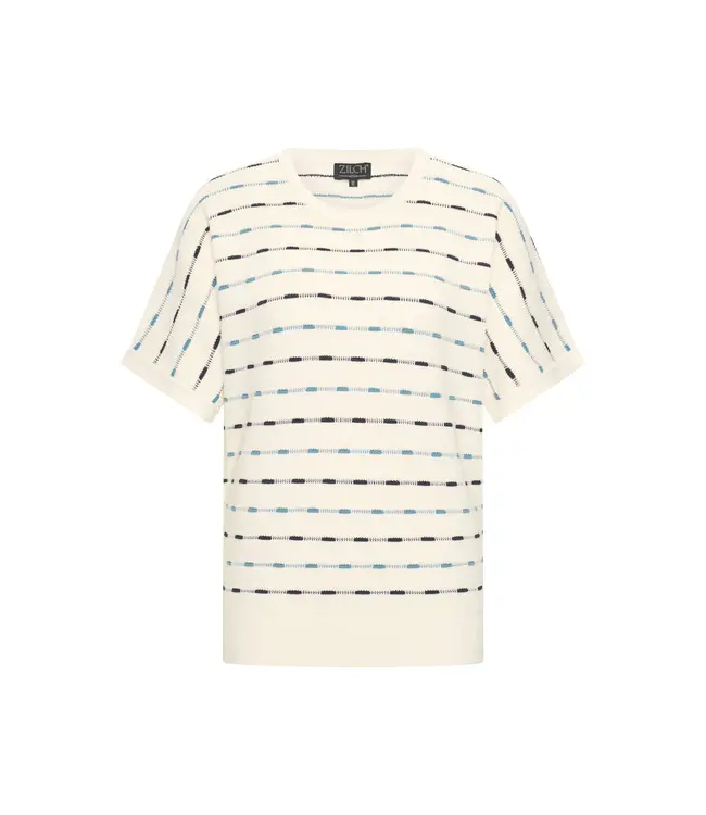 ZILCH •• Top met boxy pasvorm | Multi Navy