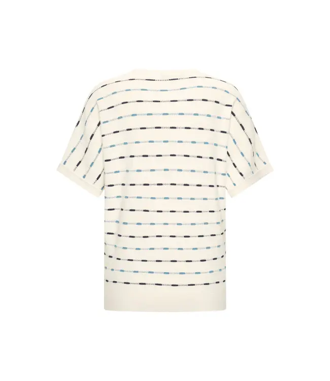 ZILCH •• Top met boxy pasvorm | Multi Navy