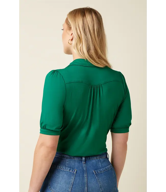 KING LOUIE •• Carina Blouse Viscose Light | Ultra Green