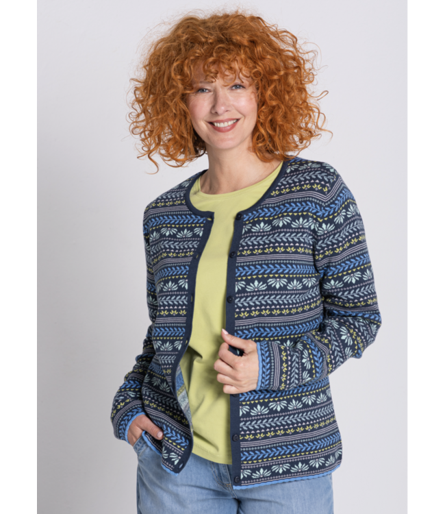 Heidekönigin •• bio-Katoenen vest JANNE | indigo