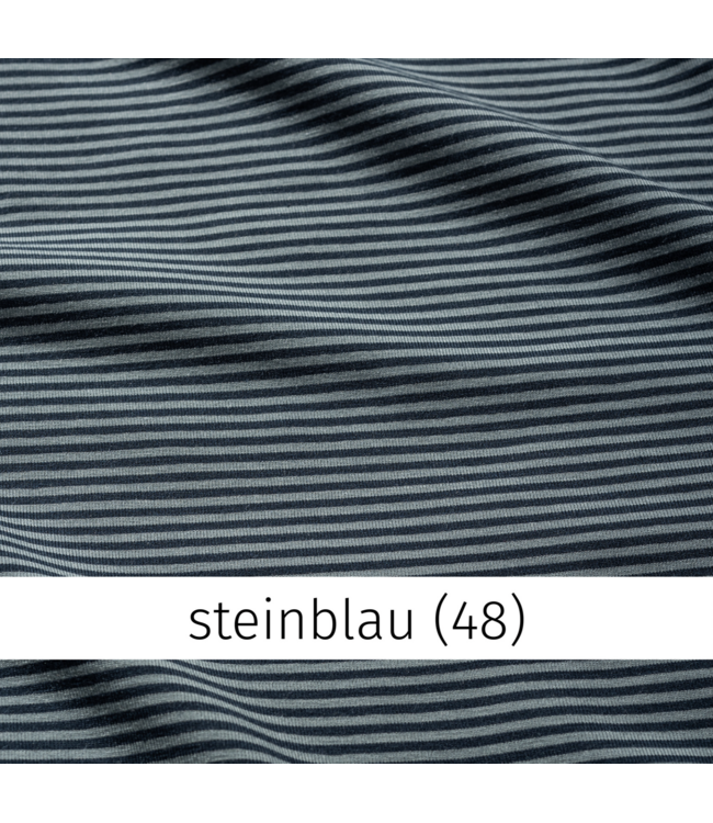 Heidekönigin •• Shirt met 3/4 mouw RINGEL | steinblau