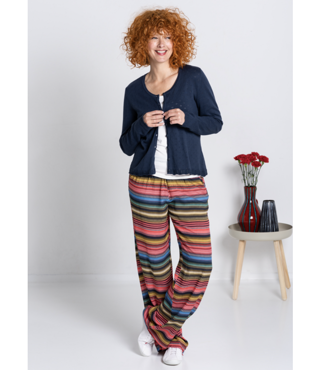 Heidekönigin •• bio-Katoenen ajour vest HOLA | indigo