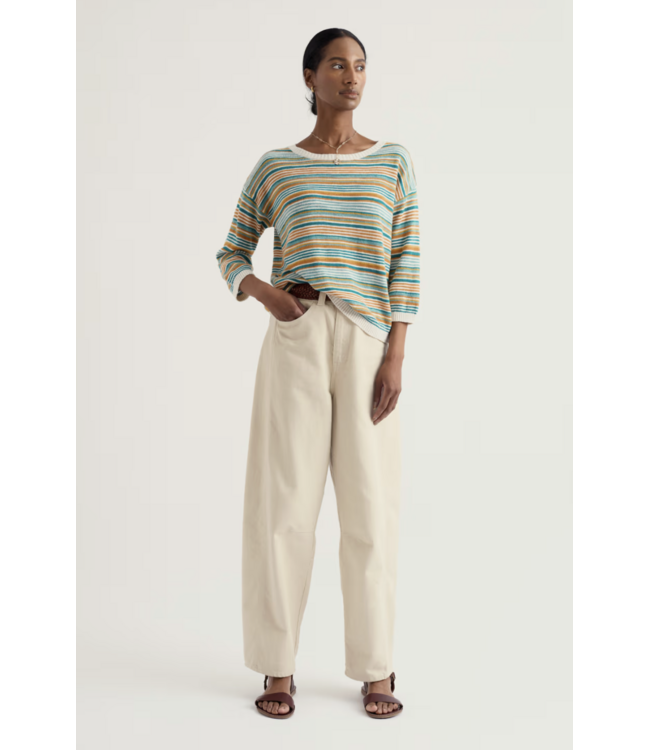 SEASALT CORNWALL •• Knavock Striped Jumper | Dittany Amber Multi